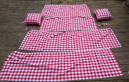 Gingham fabric both sides - fabric,