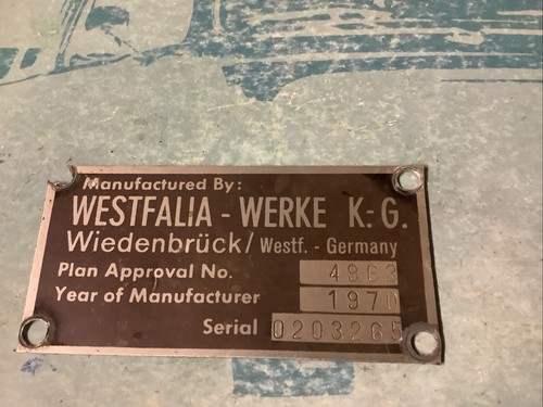 Westfalia interior badge - westfalia,