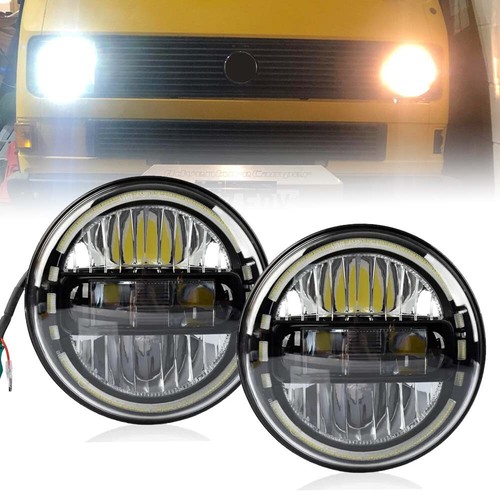 Led headlights halo drl - for, vw